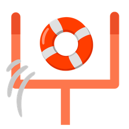 american football and ring buoy