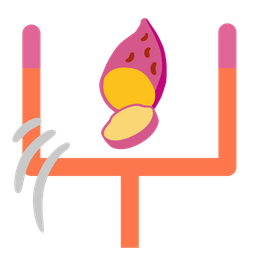 american football and roasted sweet potato