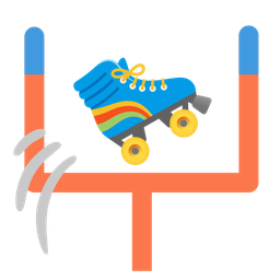 american football and roller skate