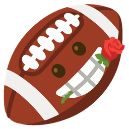 american football and rose