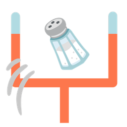 american football and salt