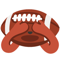 american football and see-no-evil monkey