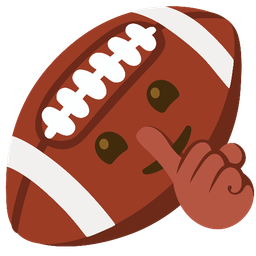 American football and Shushing face