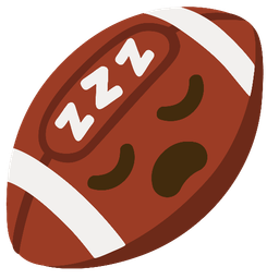 american football and sleeping face