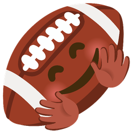 American football and Smiling face with open hands