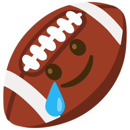 American football and Smiling face with tear