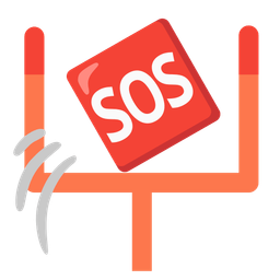 american football and SOS button