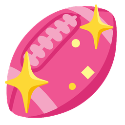 american football and sparkling heart