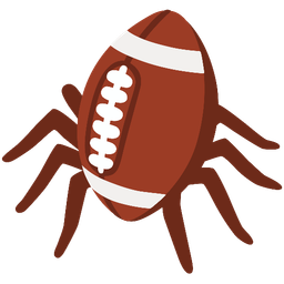 american football and spider