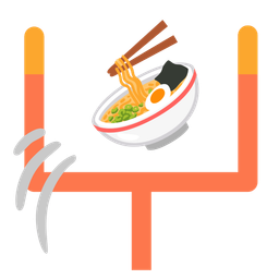 american football and steaming bowl