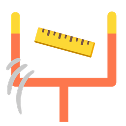 american football and straight ruler