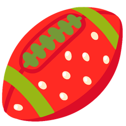 american football and strawberry