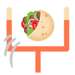 american football and stuffed flatbread