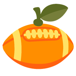 american football and tangerine