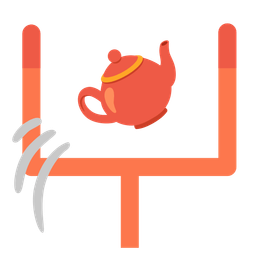 american football and teapot