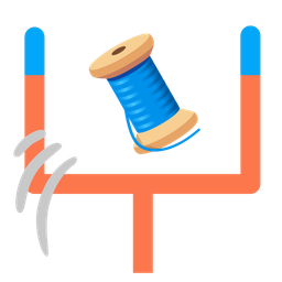 american football and thread