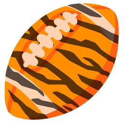 american football and tiger face