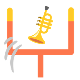 american football and trumpet