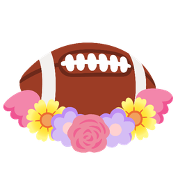 american football and tulip