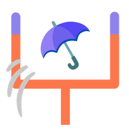 american football and umbrella