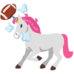 american football and unicorn