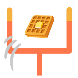 american football and waffle