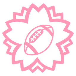 american football and white flower