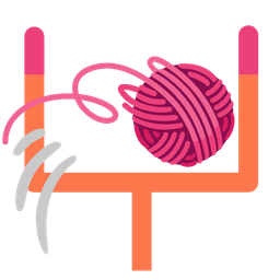 american football and yarn