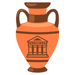 Amphora and Classical building