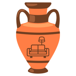 Amphora and Couch and lamp