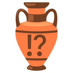 Amphora and Exclamation question mark