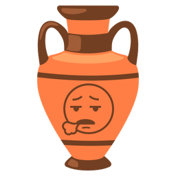 Amphora and Face exhaling