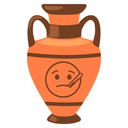 Amphora and Face with thermometer