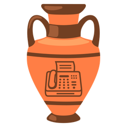 Amphora and Fax machine
