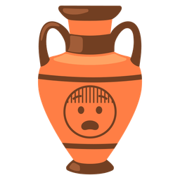 Amphora and Fearful face