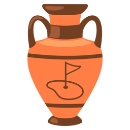 Amphora and Flag in hole