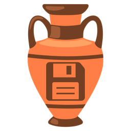Amphora and Floppy disk