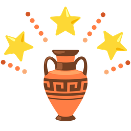 Amphora and Glowing star