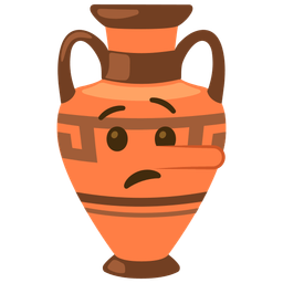 Amphora and Lying face