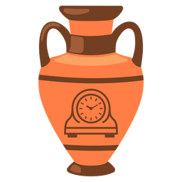 Amphora and Mantelpiece clock