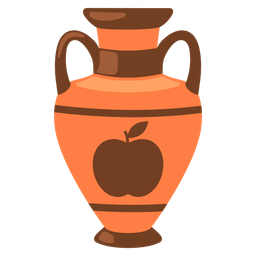 Amphora and Red apple
