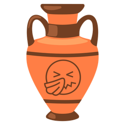 Amphora and Sneezing face