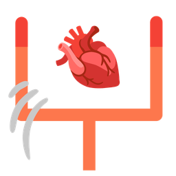 anatomical heart and american football