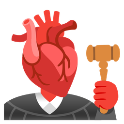 anatomical heart and balance scale