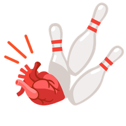 anatomical heart and bowling