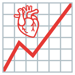 anatomical heart and chart increasing
