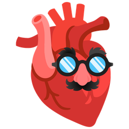 anatomical heart and disguised face