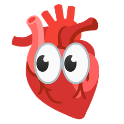 anatomical heart and eyes