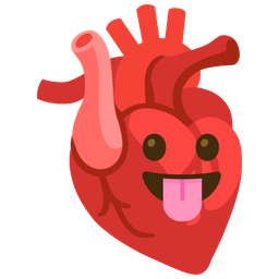 Anatomical heart and Face with tongue