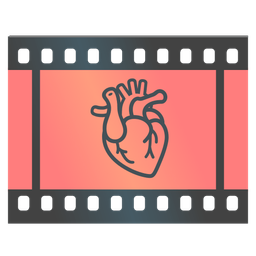 anatomical heart and film frames